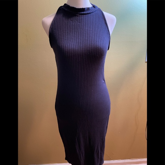 one clothing Dresses & Skirts - Navy Blue Ribbed Bodycon Sleeveless Dress